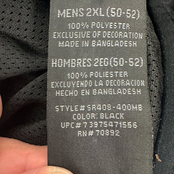 Starter Mens Black 2XL Windbreaker Jacket Zipper Pockets & Reflective Accents - Picture 5 of 6